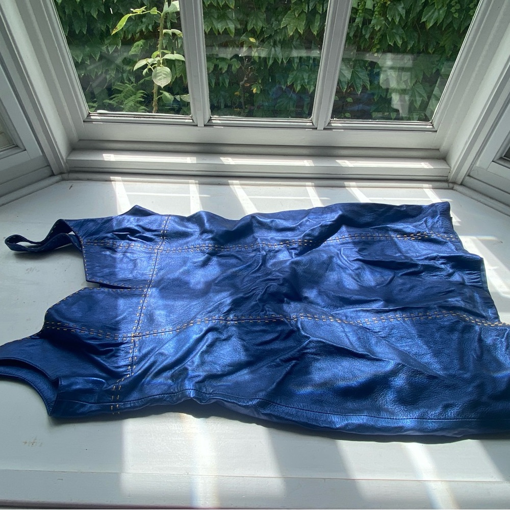 North Beach Leather Blue Mini Dress